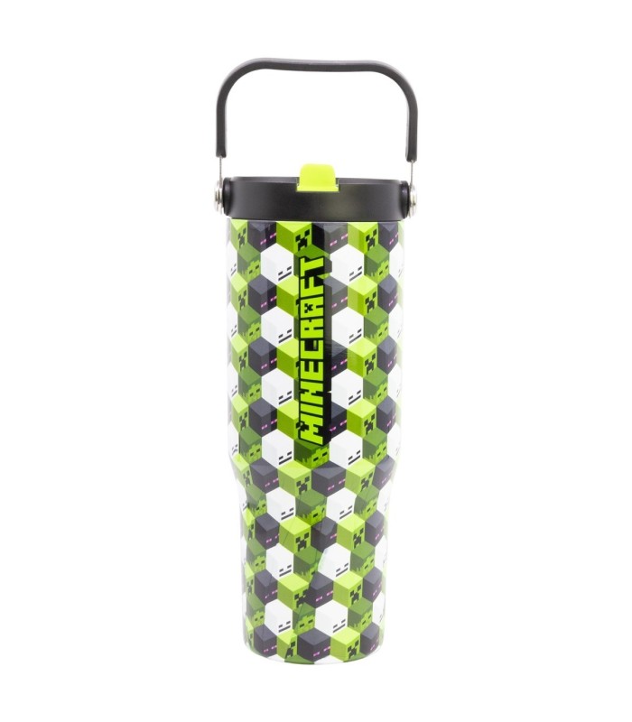 Copo Térmico Inox com Asa 860 ml – Minecraft