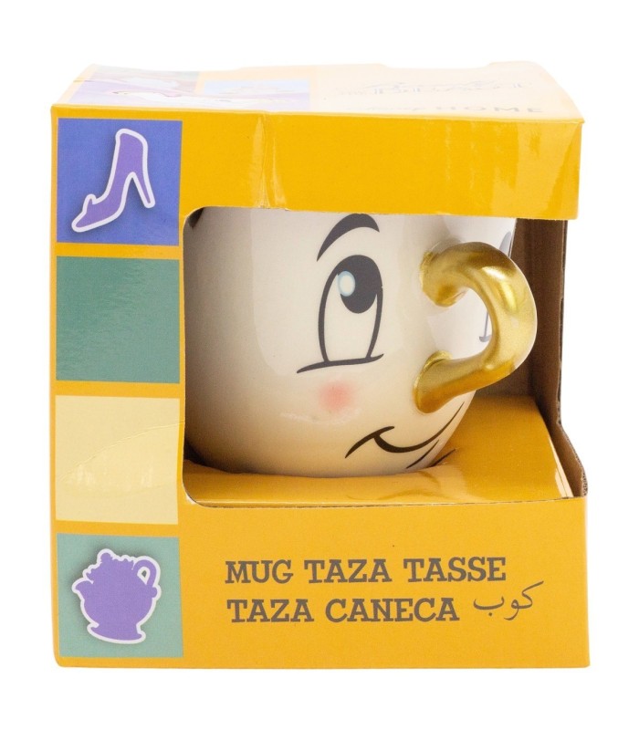 Caneca Cerâmica 3D 190 ML Chip – A Bela e o Monstro