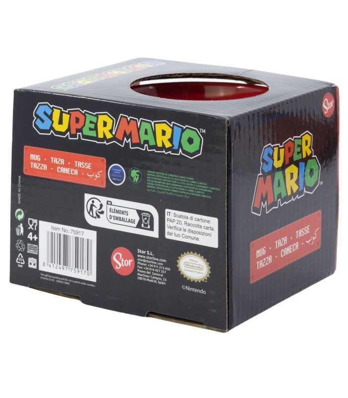 Caneca Cerâmica Elite 380 ml Super Mario em Caixa de Presente