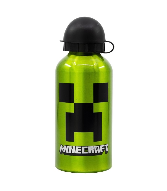 GARRAFA ALUMÍNIO PEQUENA 400 ML MINECRAFT CREEPER VERDE