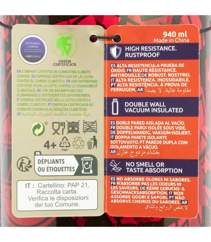Caneca Térmica XL Aço Inoxidável 920 ml Pokémon Thunderstruck
