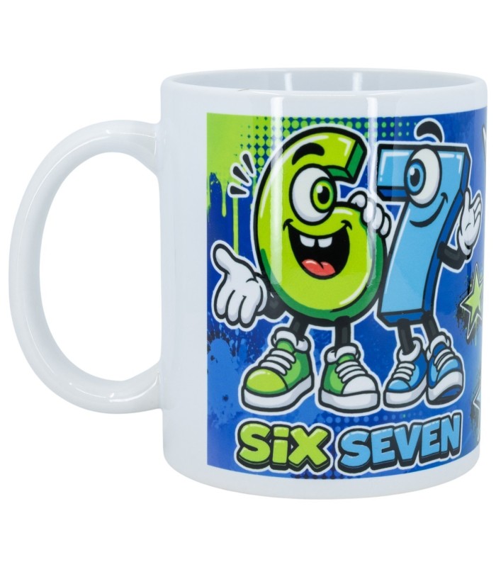 Caneca Cerâmica Sublimada Six Seven (325 ML)