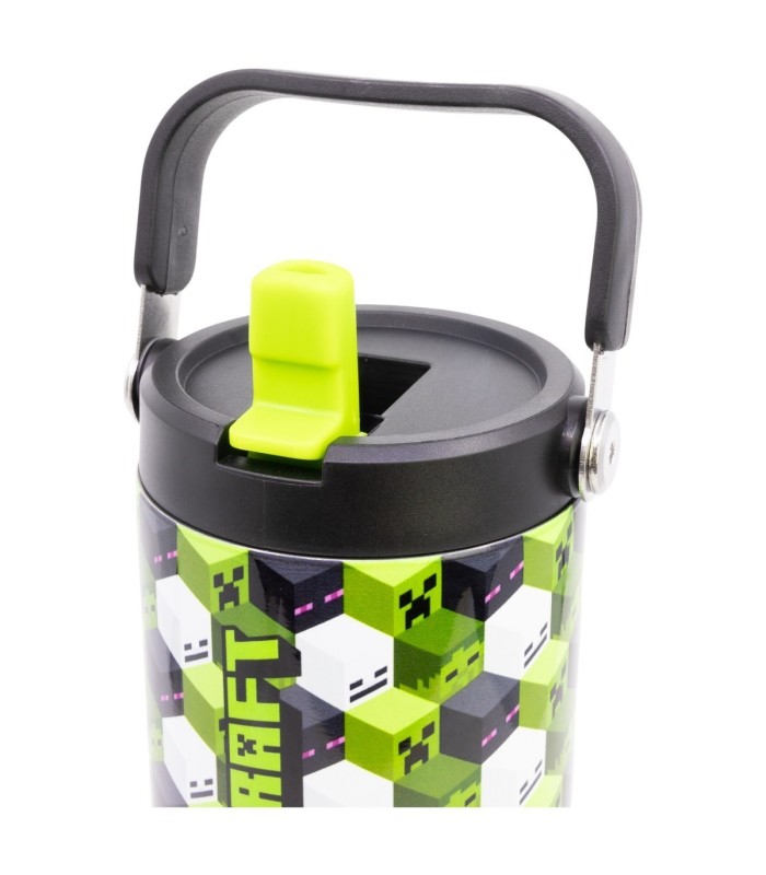 Copo Térmico Inox com Asa 860 ml – Minecraft