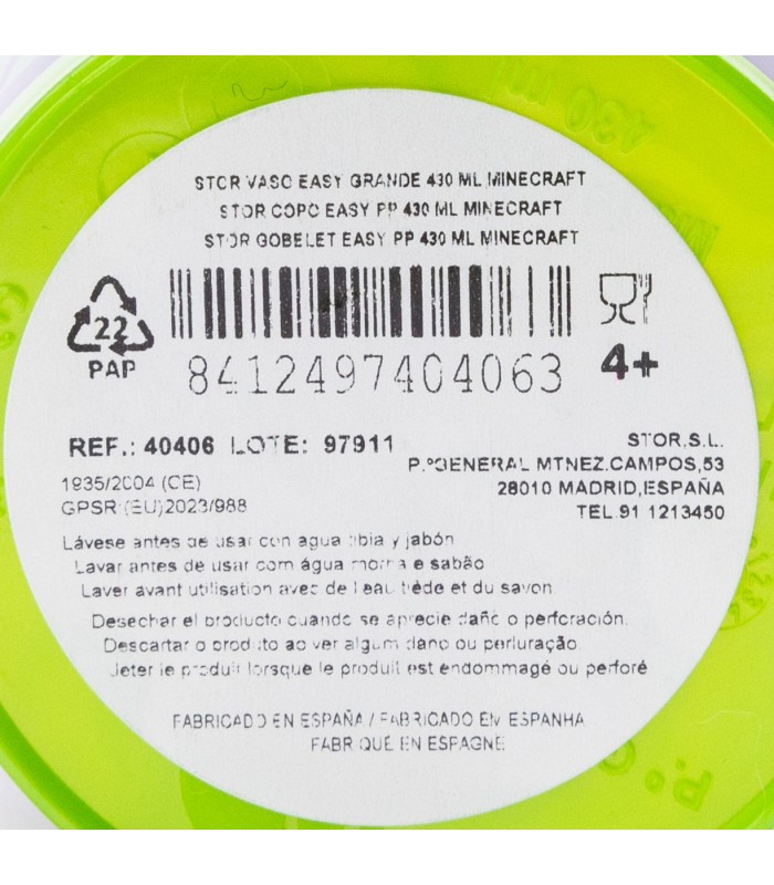 Copo Grande 430 ML Minecraft
