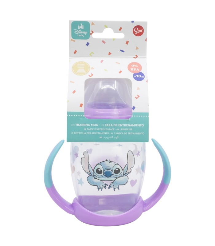 Caneca de Aprendizagem Stitch 270 ml com Boquilha de Silicone