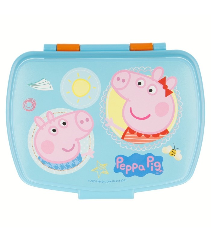 Fiambrera Retangular Peppa Pig para Almoço Infantil
