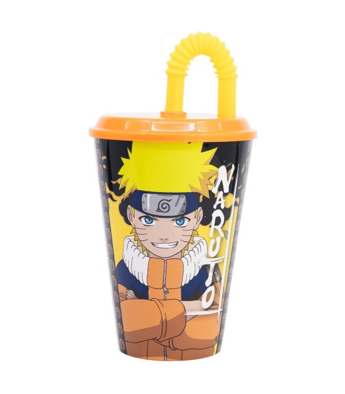 Copo Naruto Easy 430 ml com tampa e palhinha