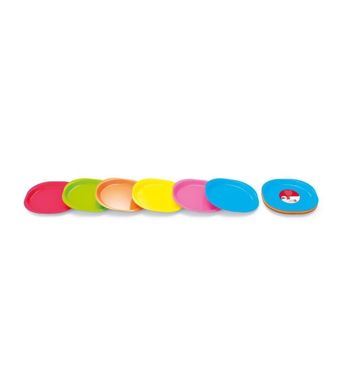 Conjunto de 6 Pratos Picnic – Cores Variadas