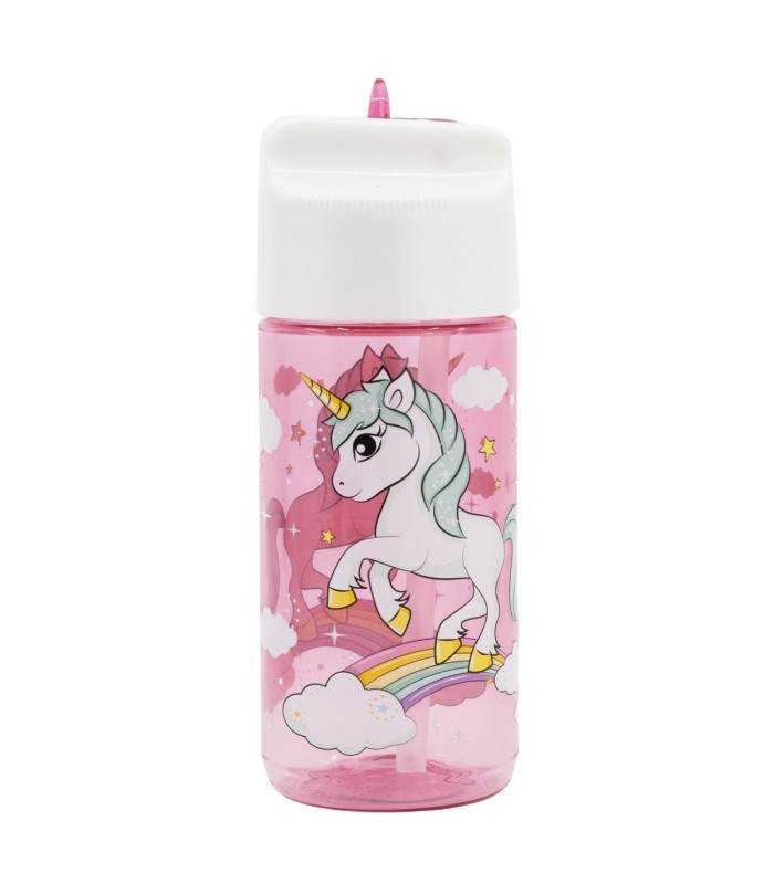 GARRAFA ECOZEN HIDRO PEQUENA 430 ML UNICÓRNIO ARCO-ÍRIS