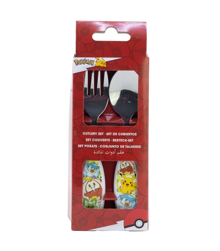 CONJUNTO DE 2 TALHERES METÁLICOS POKÉMON