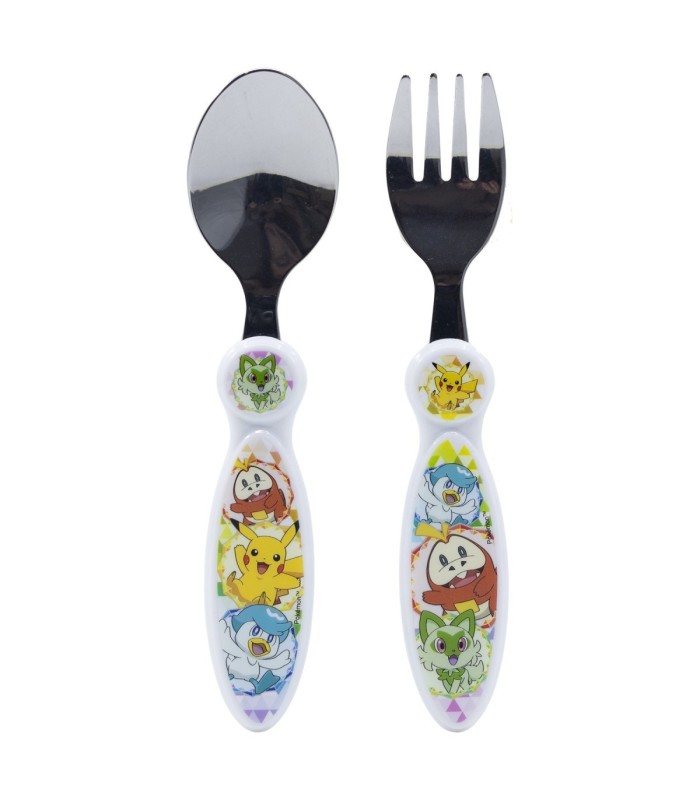 CONJUNTO DE 2 TALHERES METÁLICOS POKÉMON