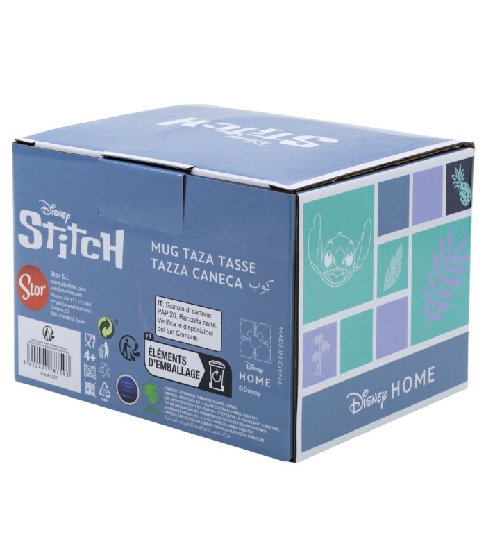 Caneca Cerâmica 3D 420 ml Stitch em Caixa de Presente