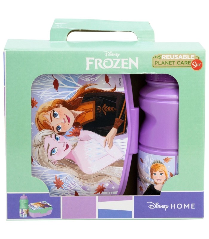 Conjunto Vuelta ao Cole Frozen – Fiambrera e Garrafa Sport 380 ml