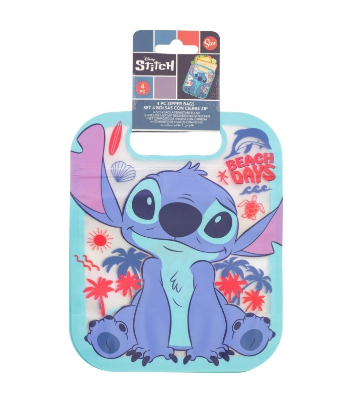 SET 4 BOLSAS STITCH COM FECHO ZIP