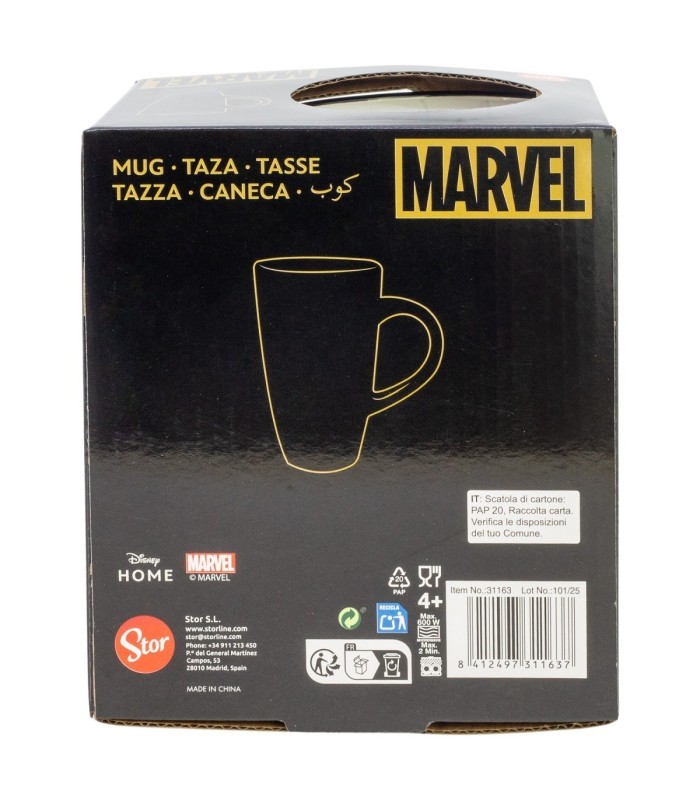 Caneca Cerâmica Latte 695 ml Marvel Golden Treasure