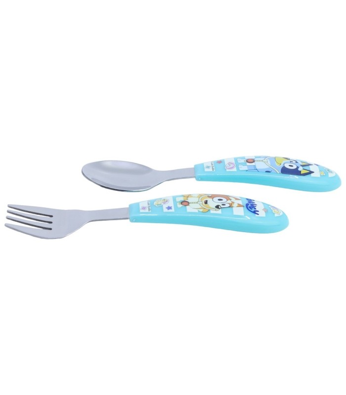Conjunto de 2 Talheres Metálicos Bluey