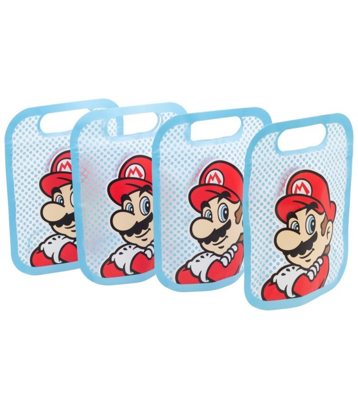 SET 4 BOLSAS COM FECHO ZIP SUPER MARIO