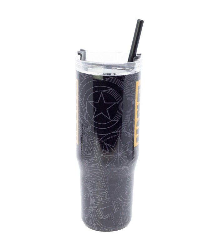 Caneca Cool Termo XL Inox 920 ml Marvel Golden Treasure