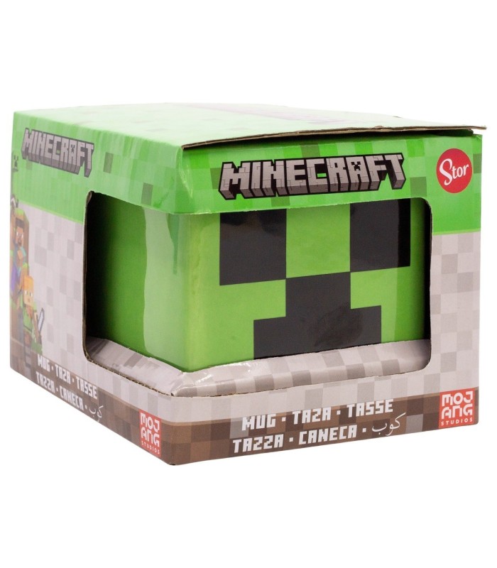 Caneca Cerâmica 3D 440 ML Minecraft em Caixa de Presente