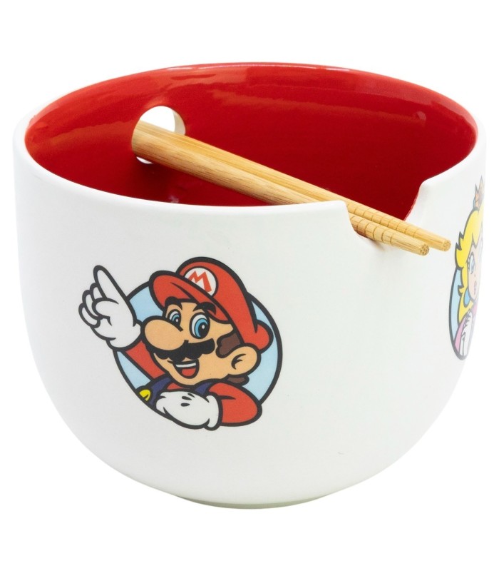 Taça de Ramen com Palillos Super Mario em Caixa de Presente