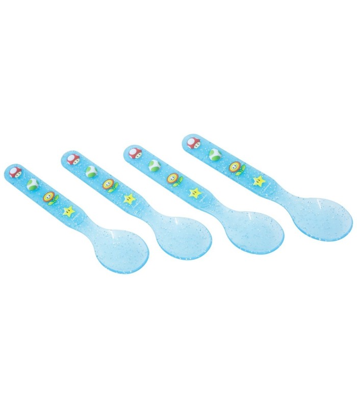 Conjunto 4 PCS Colheres PP Super Mario