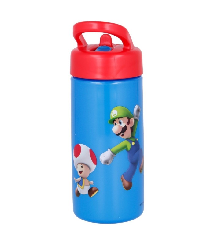 Garrafa de Água Super Mario 410 ml com Palhinha