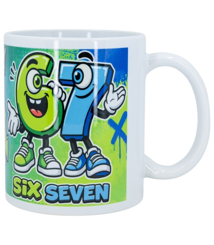 Caneca Cerâmica Sublimada Six Seven (325 ML)