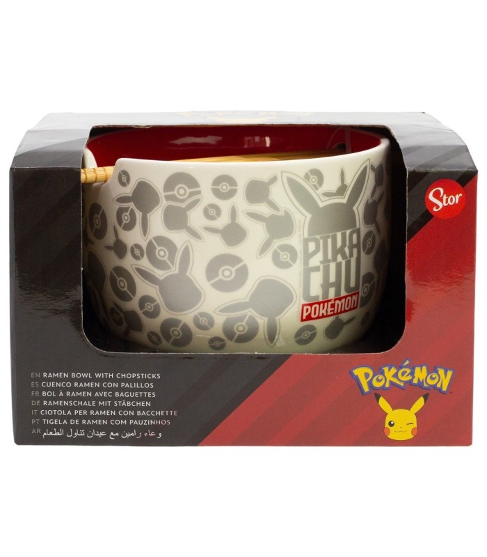 Taça Ramen com Palitinhos Pokémon em Caixa de Presente