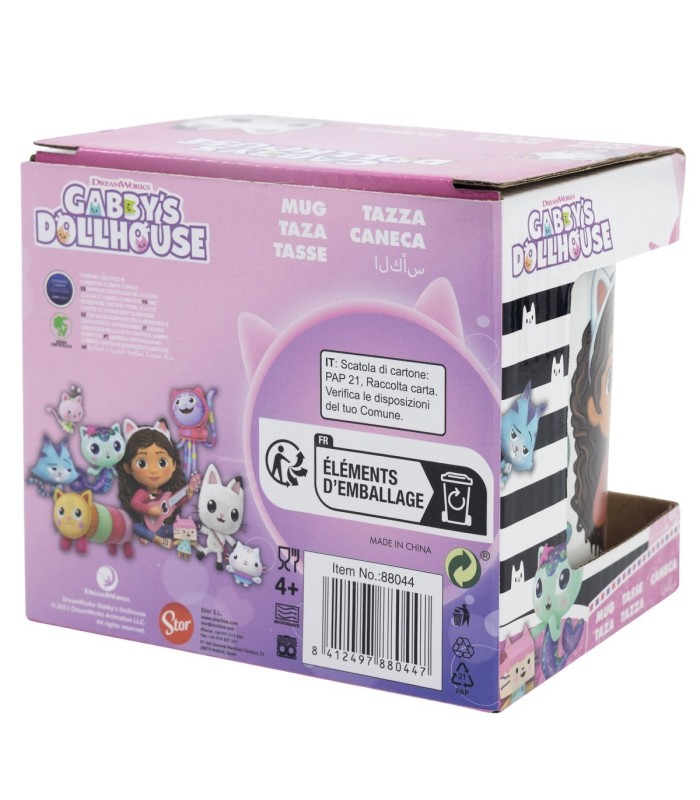 Caneca de Cerâmica 325 ml Gabby’s Dollhouse em Caixa de Presente