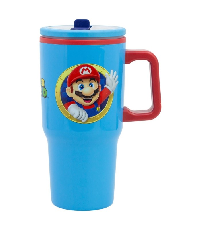 Caneca Cool Easy de Dupla Parede com Bico 640 ml Super Mario
