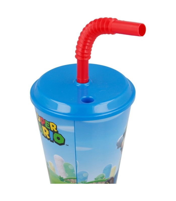 Copo Canudo Easy 430 ML Super Mario