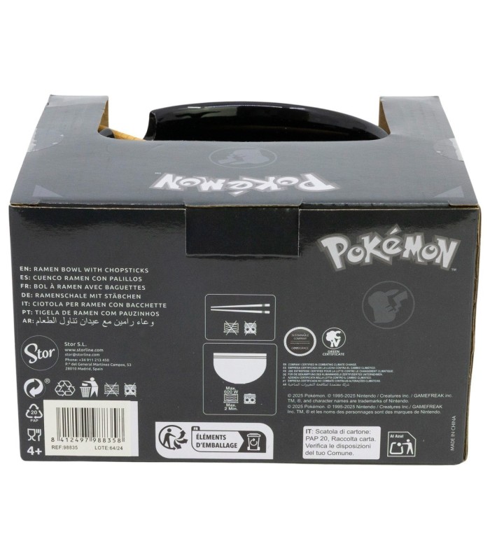 Taça Ramen com Palitos Pokémon em Caixa de Presente
