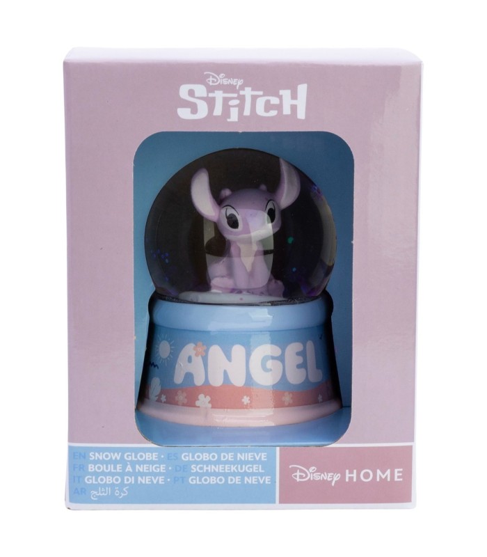 GLOBO DE NEVE ANJO STITCH EM CAIXA DE PRESENTE