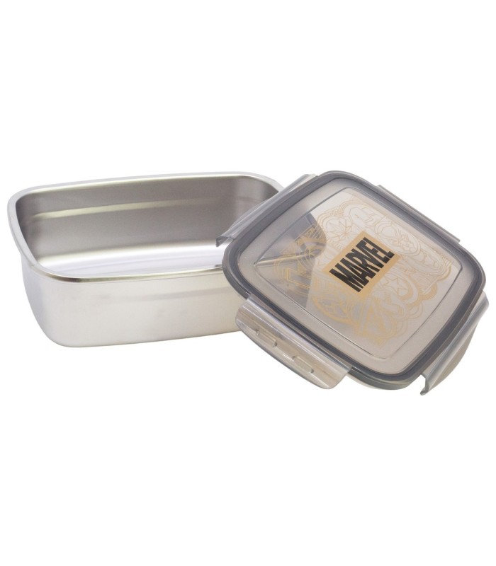 Marmita Retangular Inox 1090ml Marvel Golden Treasure