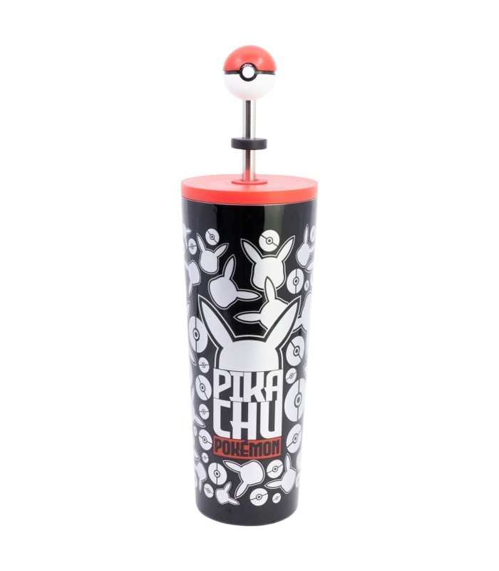 Copo Térmico Inox com Canudo 3D 770 ml Pokémon