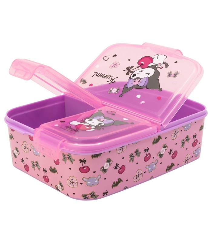 Fiambrera Múltipla Kuromi com 3 Compartimentos