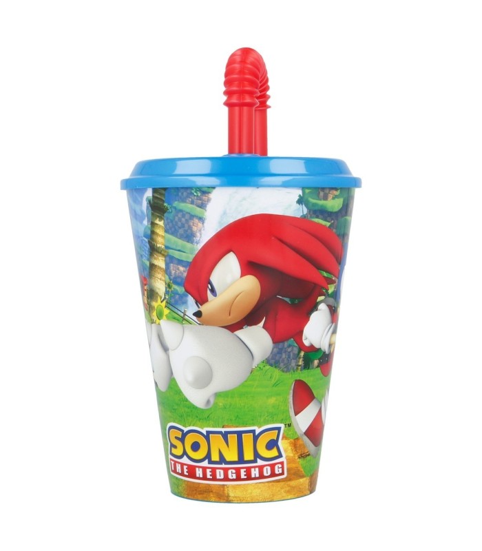 Copo Reutilizável Sonic 430 ml com Tapa e Palhinha