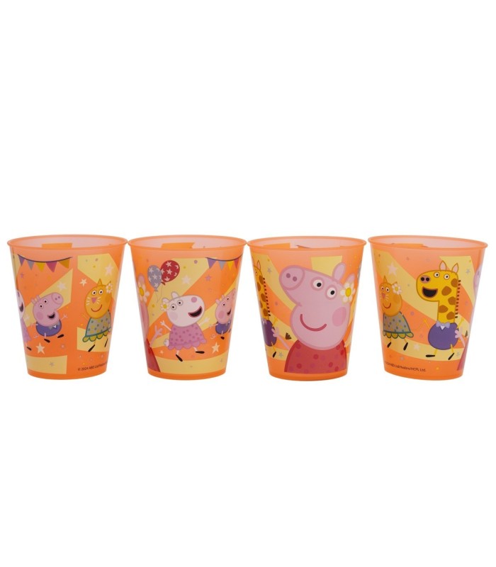 Conjunto 4 PCS Copos PP Peppa Pig 285 ML