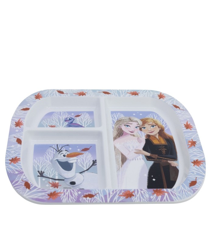 Prato Dividido Rectangular Frozen Folhas de Outono