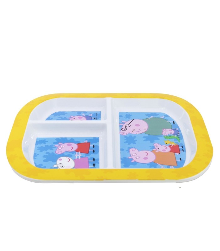 Prato Dividido Retangular Peppa Pig