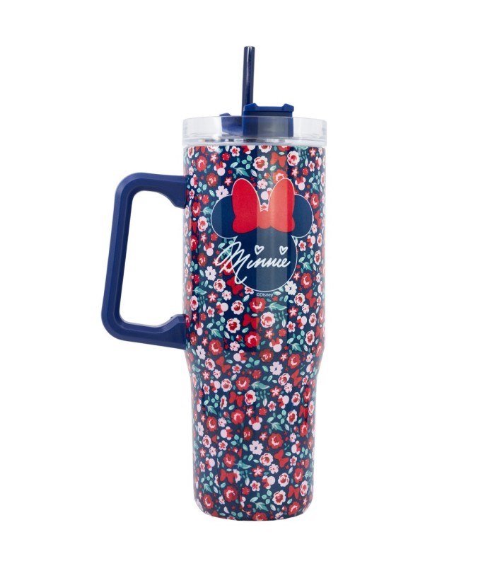 Caneca Térmica XL Inox 920 ml Minnie Mouse Jardim