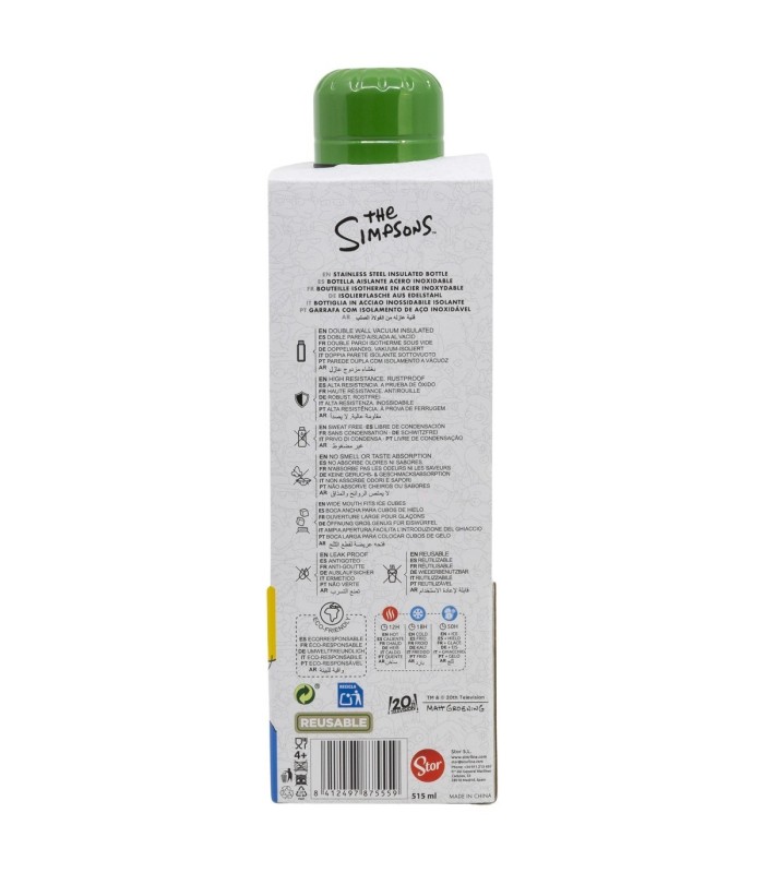Garrafa Térmica Inox 515 ml Os Simpsons – Homer