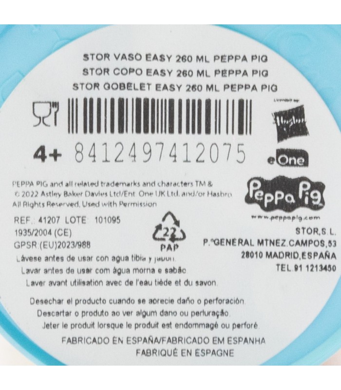 Copo Pequeno 260 ML Peppa Pig – Contar é Importante