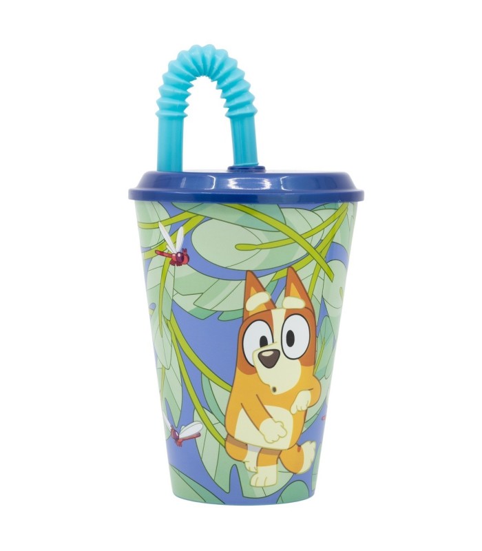 Copo Bluey 430 ml com Tampa e Palhinha