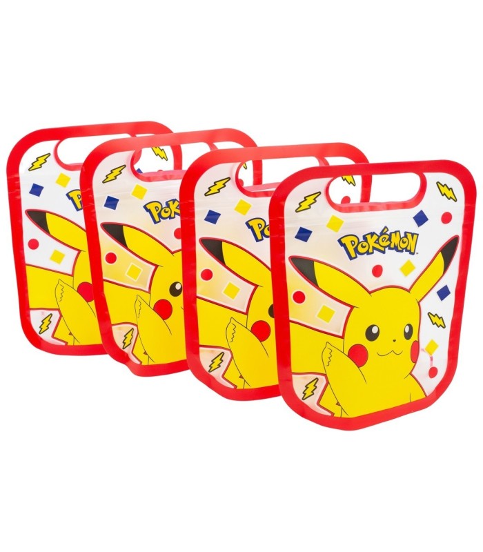 Conjunto de 4 Sacos com Fecho Zip Pokémon