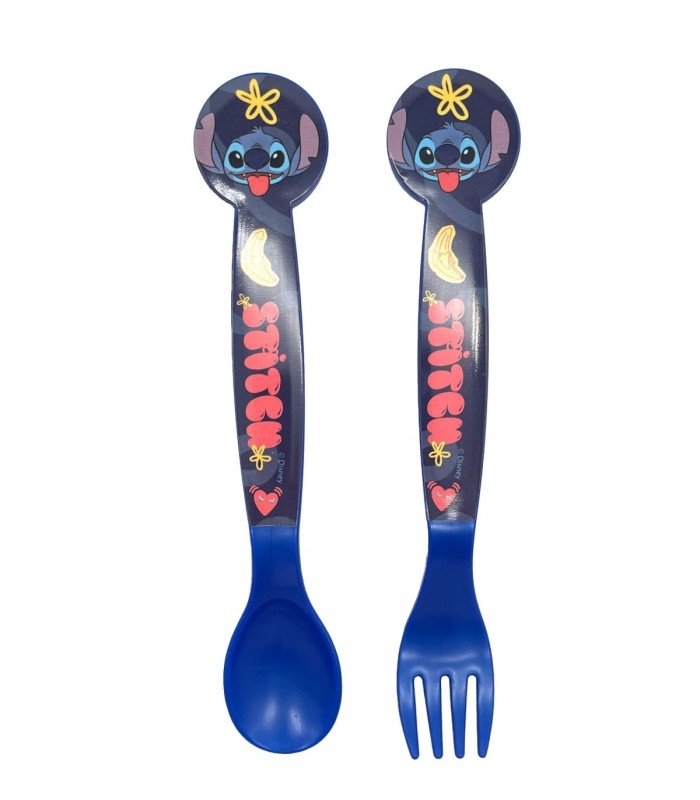 SET DE 2 CUBERTOS STITCH PALMS (COLHER E GARFO)
