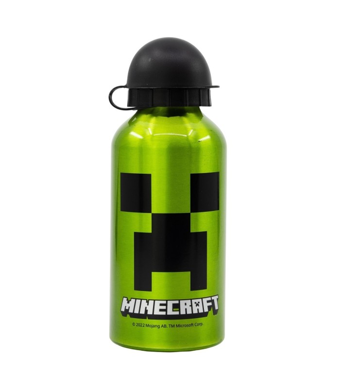 GARRAFA ALUMÍNIO PEQUENA 400 ML MINECRAFT CREEPER VERDE