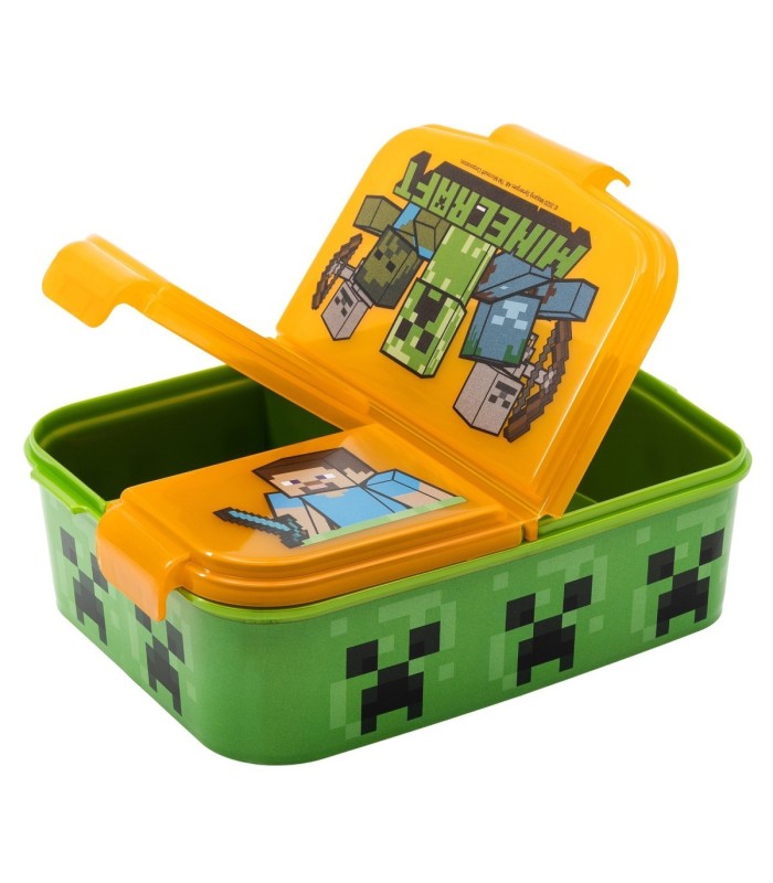 Fiambrera Múltipla Minecraft com 3 Compartimentos