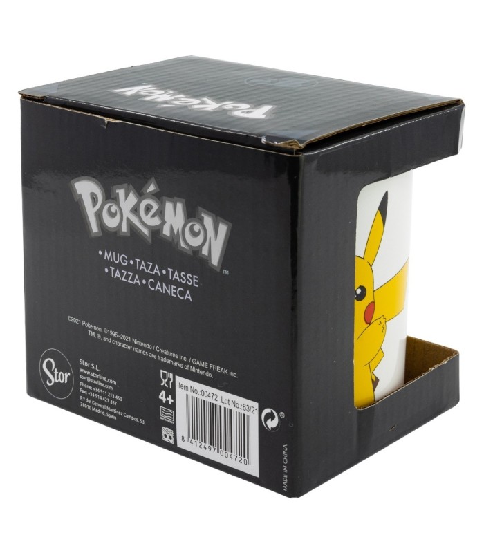 Caneca Cerâmica 325 ml Pokémon Pikachu em Caixa de Presente