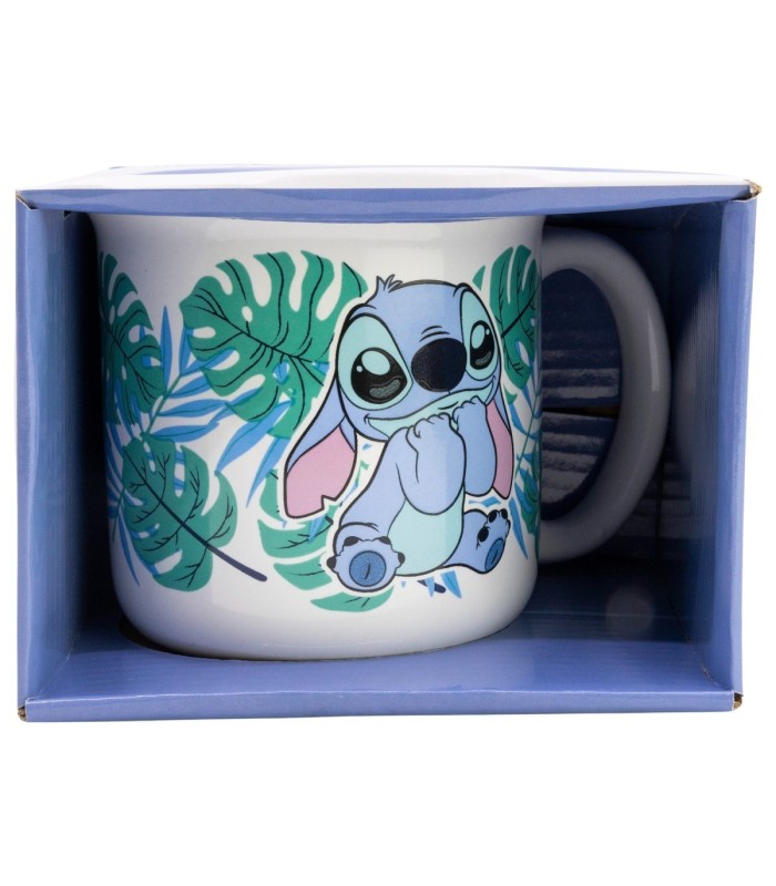 Caneca Cerâmica Aloha 400 ml Stitch em Caixa de Presente